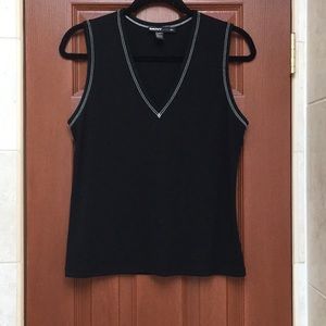 DKNY Petite Black and white tank top
